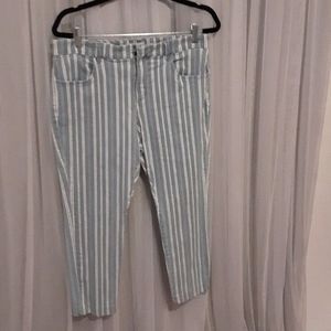 Loft denim striped pants